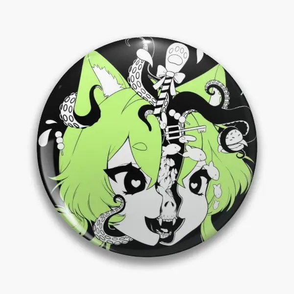 

Зеленая настраиваемая мягкая Брошь-булавка в форме кошки, шляпы, Забавный креативный металлический декор, значок на воротник, мультяшное юв...