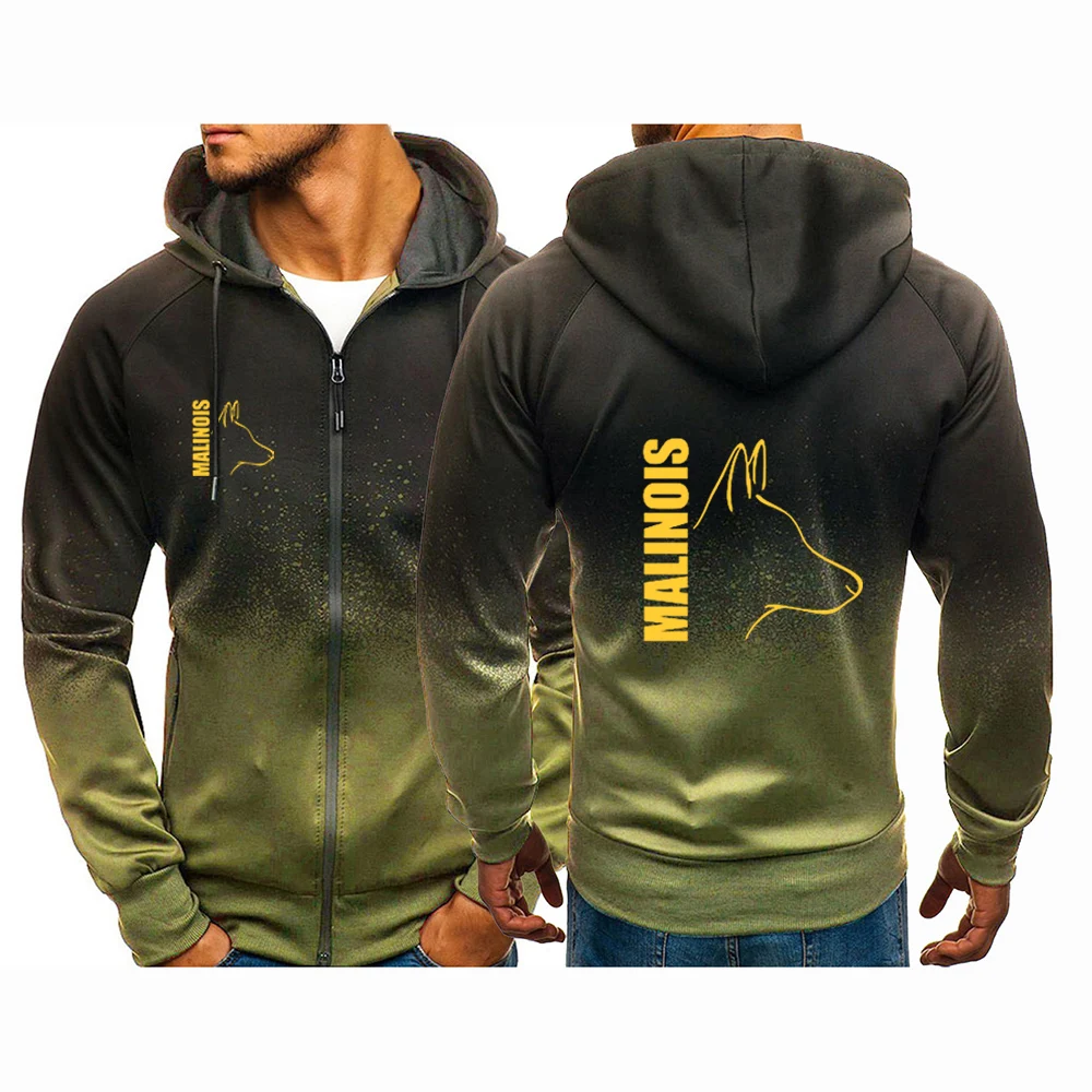 Толстовка мужская с длинным рукавом на молнии принтом