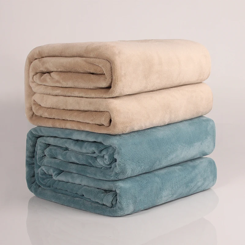 

Blanket Autumn Winter Thick Solid Color Universal Quilt Travel Blanket Office Nap Air Conditioning Blanket Small Quilt