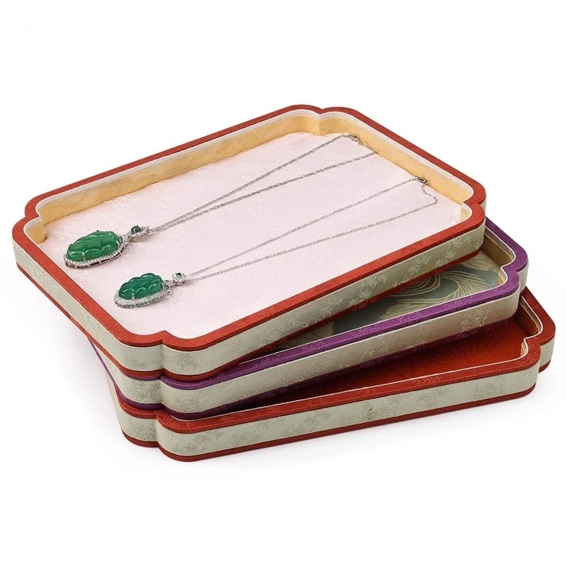 

Роскошный лоток для ювелирных изделий, пластина для демонстрации ювелирных изделий из нефрита, кольцо, браслет, античный золотой лоток для хранения