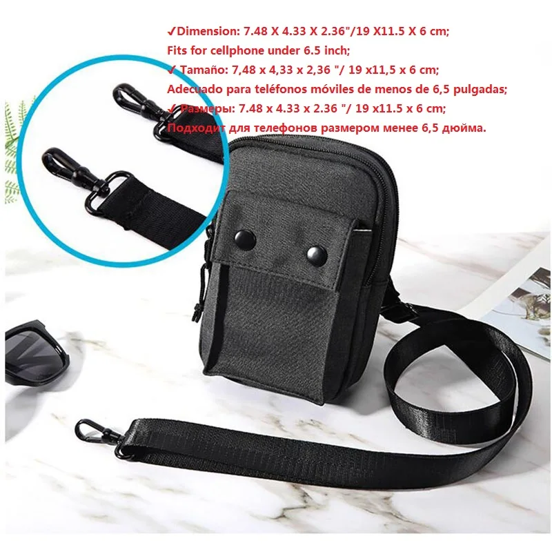 Men Women Travel Neck Passport Pouch Holder Multifunction Shoulder Bag Hidden Hanging Wallets for Cards Money Phone Organizer