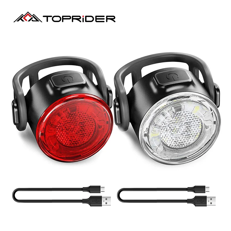 

Waterproof Q2 Bicycle Light USB Rechargeable Bike Safety Warning Light Taillight Cycling Headlight