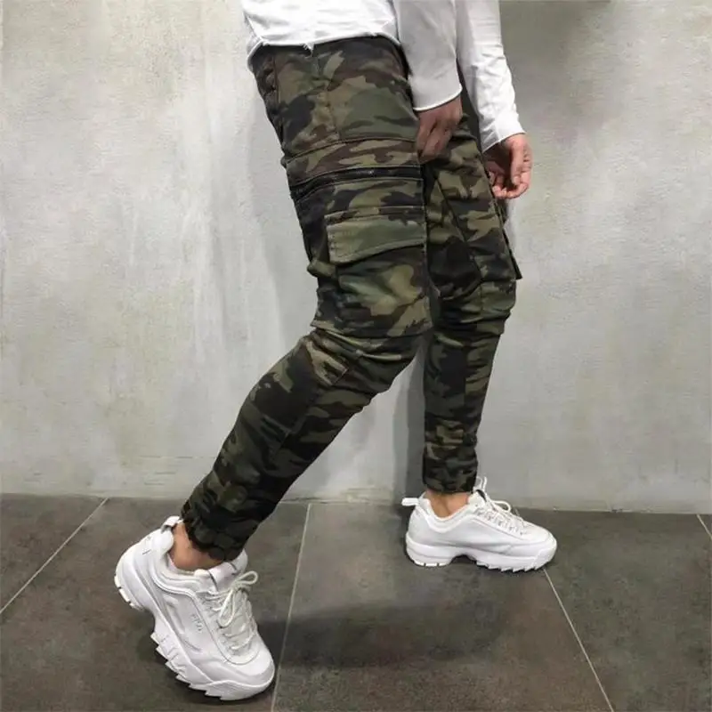 

Джинсы мужские камуфляжные стрейчевые, винтажные комбинезоны, брюки-карандаш из денима с принтом, на пуговицах, с карманами, уличная одежда