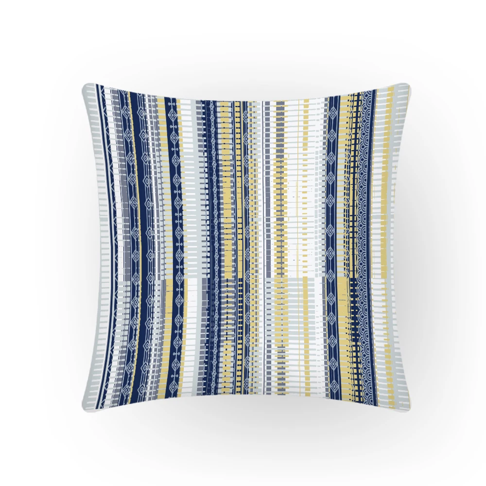 

Artistic Home Decor Stripes Cushion Cover Colorful Upholstery Pillowcase Decorative Pillows 45x45 Sofa Floral Textile Gift E2173