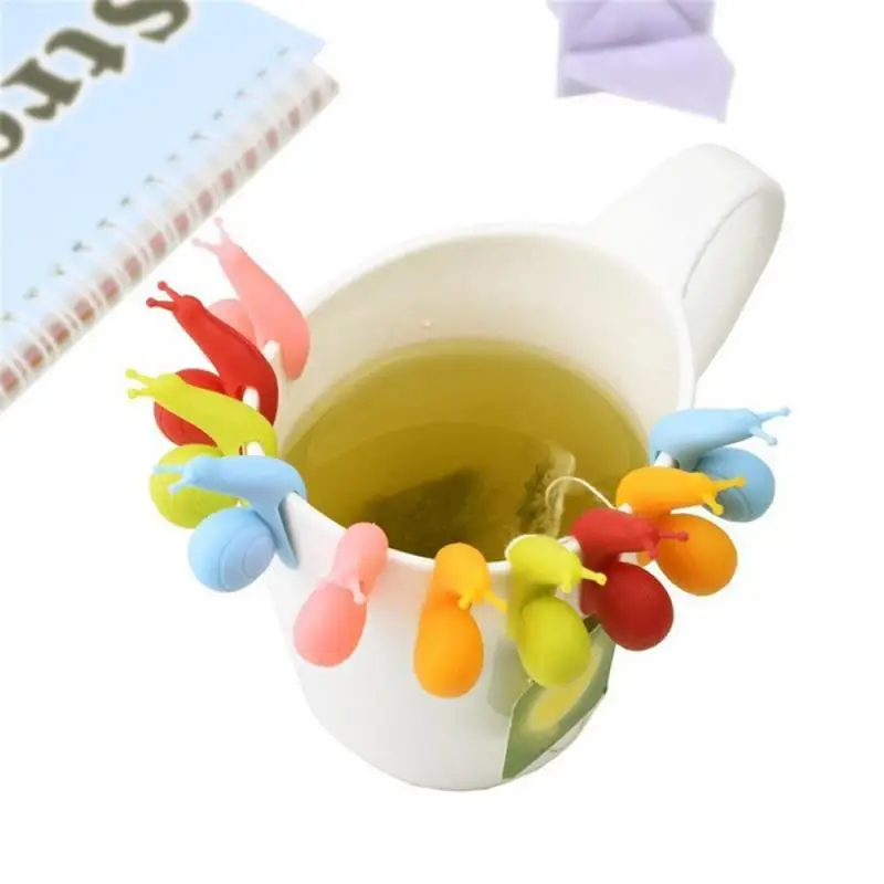 

Cup Decoration Tool Randome Color Cute Snail Shape Silicone Mug Hanging Tool Tea Bag Holder Cup Tea Clips