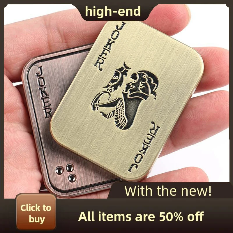 

Poker Push Card Three layer Metal Magnet Coin Finger Top Fingertip Sound Wave Decompression Papa Brand Toy