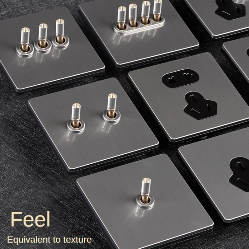 

Stainless Steel Panel 1/2/3/4gang1/2way Corridor Wall Light Power Light Panel