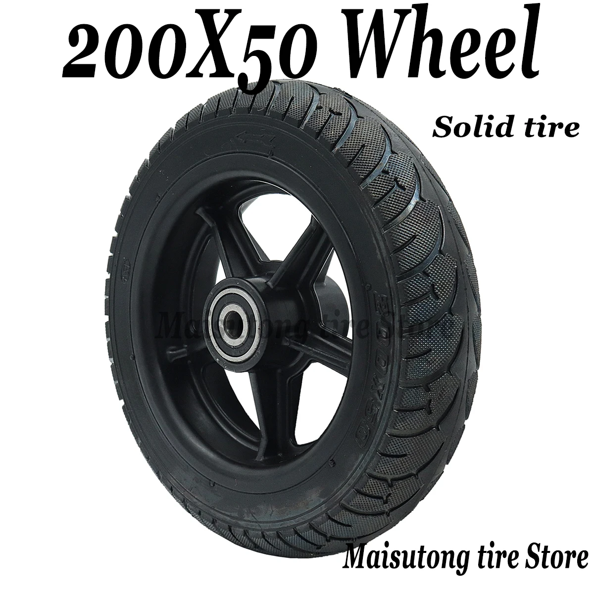 

200x50 Wheel Solid Tire With Plastic Rim for Mini Electric Scooter 8x2 Inch Explosion Proof Tubeless Tyre Accessories