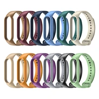 silicone soft sports wristbands for xiaomi mi band 6 5 4 3 strap plain weave replacement bracelet watches accessories mi band