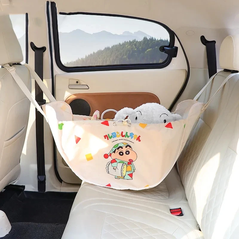 

Kawaii Crayon Shin-chan Car Seat Storage Bag Anime Multi-functional Hanging Bag Car Back Seat Back Storage Bag Car Accessories