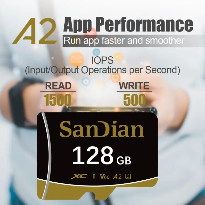 Оригинальная карта памяти 128 ГБ 2 ТБ 1 512 Micro TF SD V60