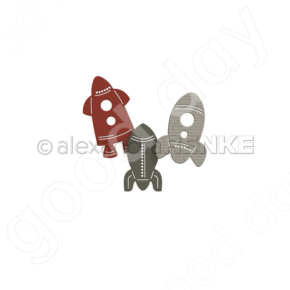 

Arrival 3 Rockets Metal Cutting Dies Scrapbook Diary Decoration Stencil Embossing Template Diy Greeting Card Handmade 2022 New