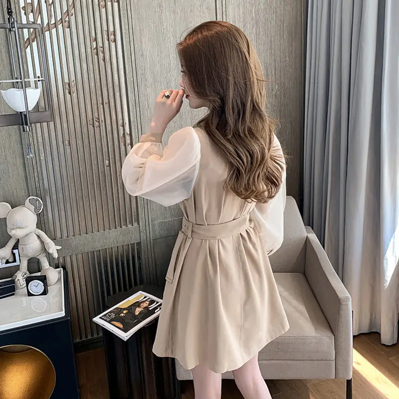 Тренч Женская весенняя одежда популярная модная универсальная уличная в