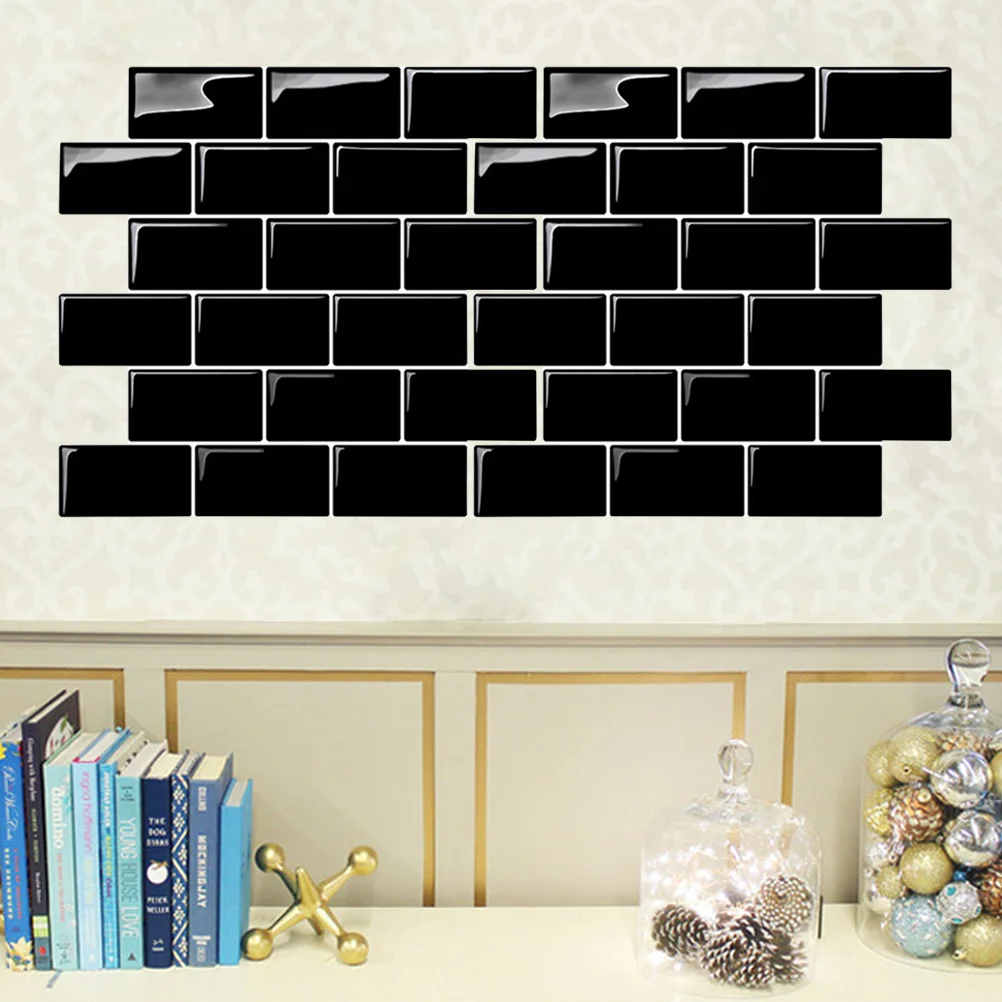 

Black Brick Self Adhesive Wallpaper Trendy Home Decor 3D Wall Sticker Decor Home Fashion PE Wallpaper