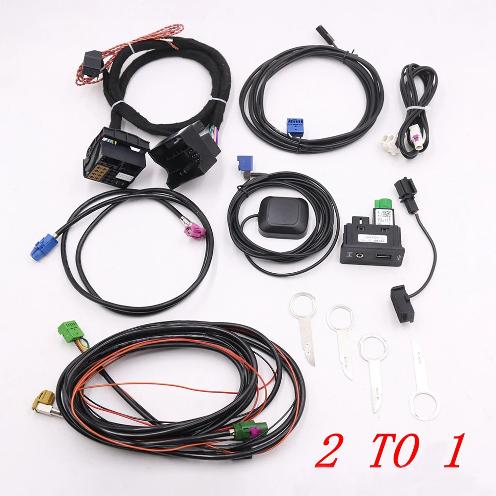 ДЛЯ Golf 7 MK7 Passat B8 MQB TIGUAN POLO 6C MIB 2 ZR NAV Discover Pro Радиоадаптер Жгут проводов