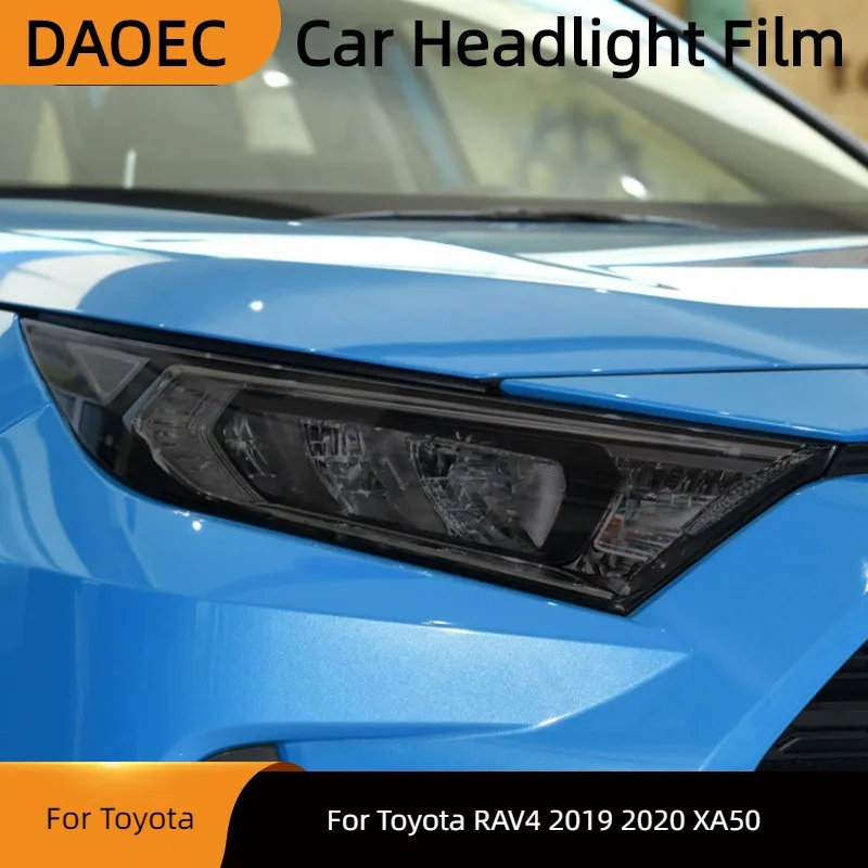

For Toyota RAV4 2019 2020 XA50 Car Headlight Tint Black Protective Film Protection Transparent TPU Sticker Car Accessories