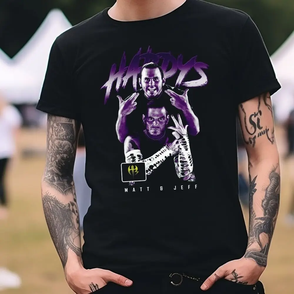 Футболка с надписью The Hardy Boyz черная Мэтт и Джефф Харди
