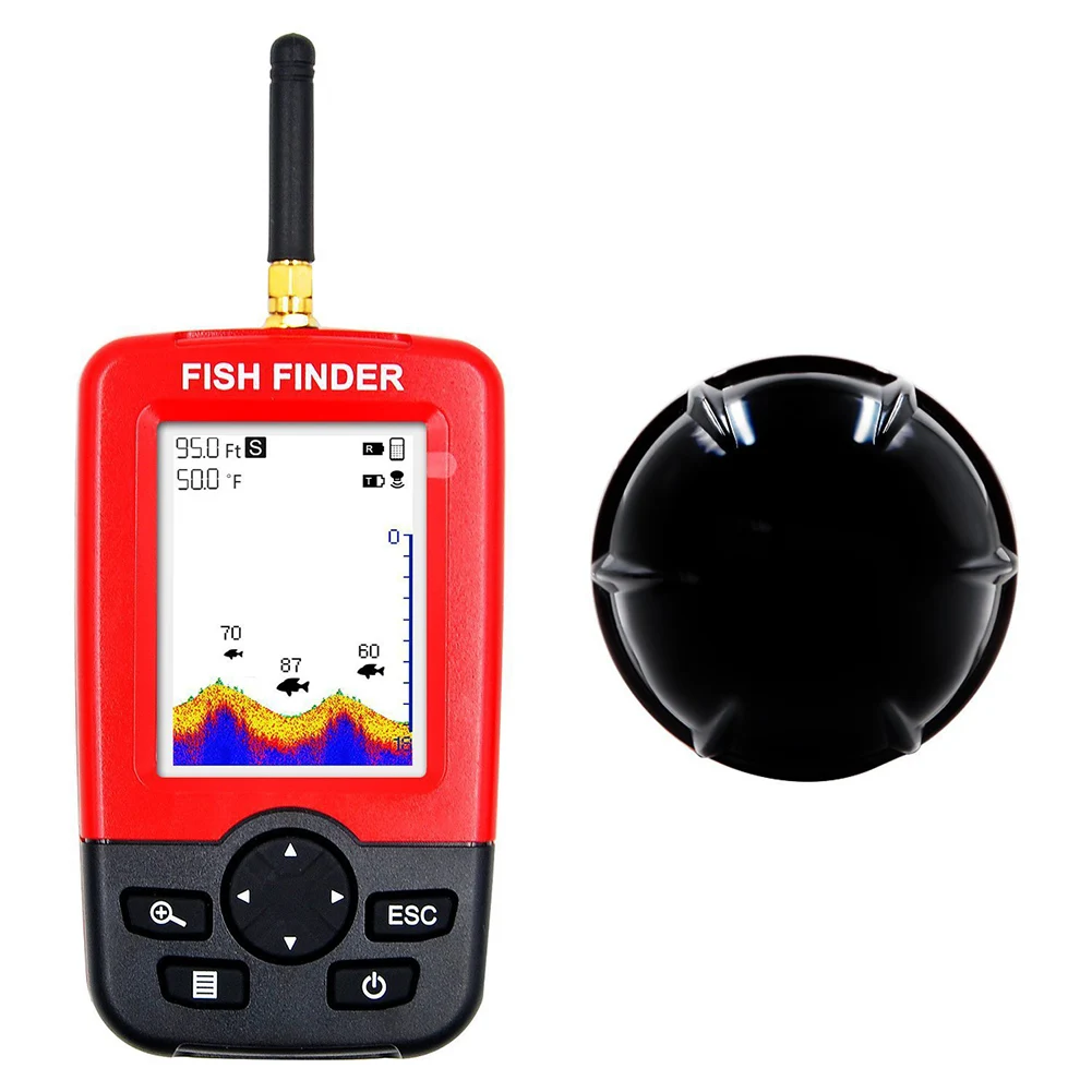 

Fish Wireless Finder Rechargeable Sounding Fish School Size Fishing Temperature Detection Wireless Anti-sinking