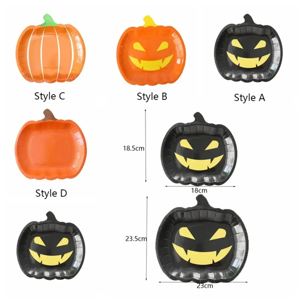 20 шт. одноразовые тарелки в виде тыквы 7/9 дюйма