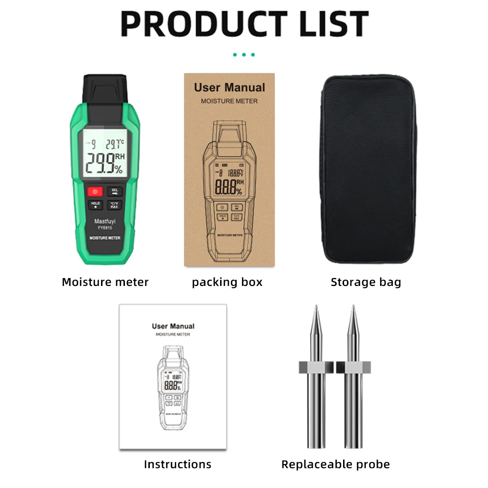 

Mastfuyi FY8815 детектора влажности древесины