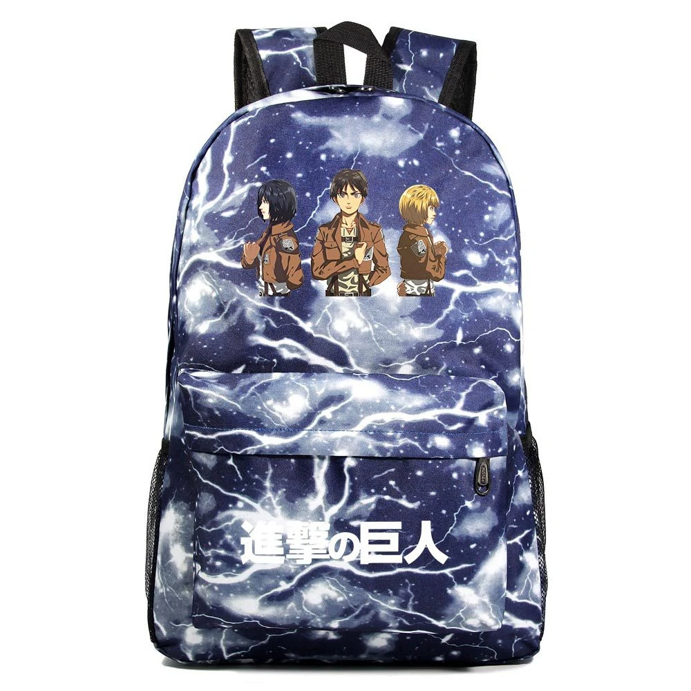 

Anime Attack on Titan Zipper Backpack Unisex Casual Knapsack Teenger Travel Laptop Bag Student Schoolbag High Quality Packsack