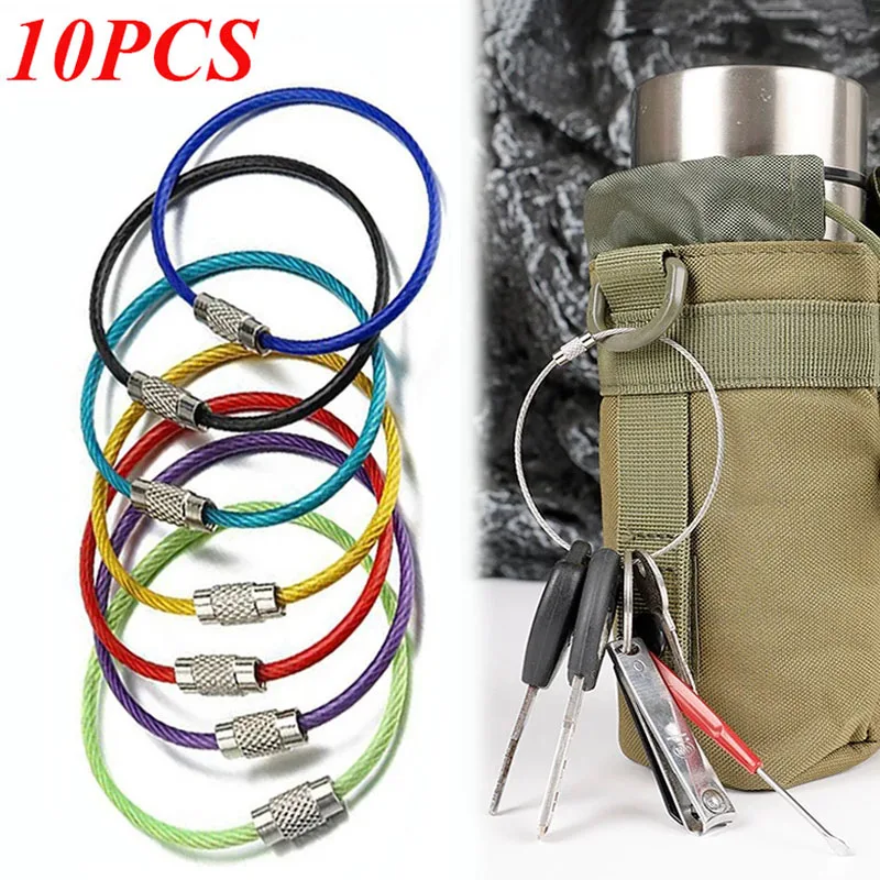 

10 шт., брелки для ключей из нержавеющей стали