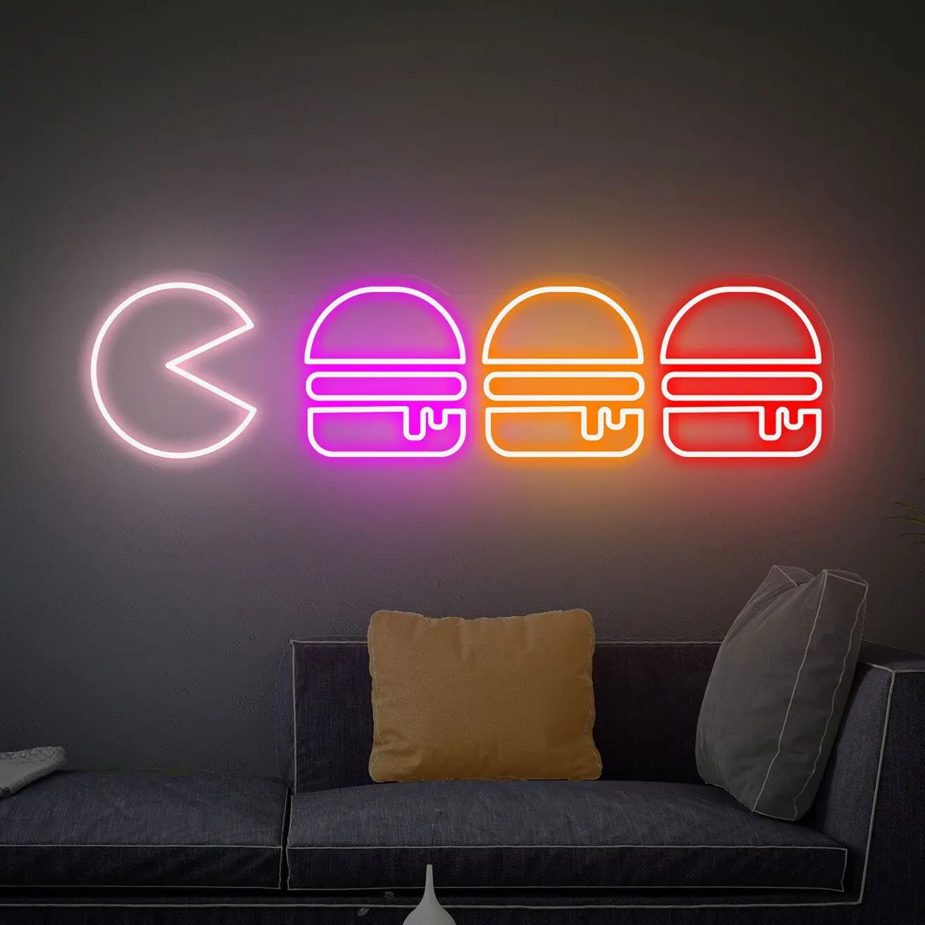 

Hamburger Neon Sign, Hamburger Led Neon Sign, Kid's Room Neon Light | Neon Wall Light Sign | Neon Sign Bedroom | GAME ROOM Sign