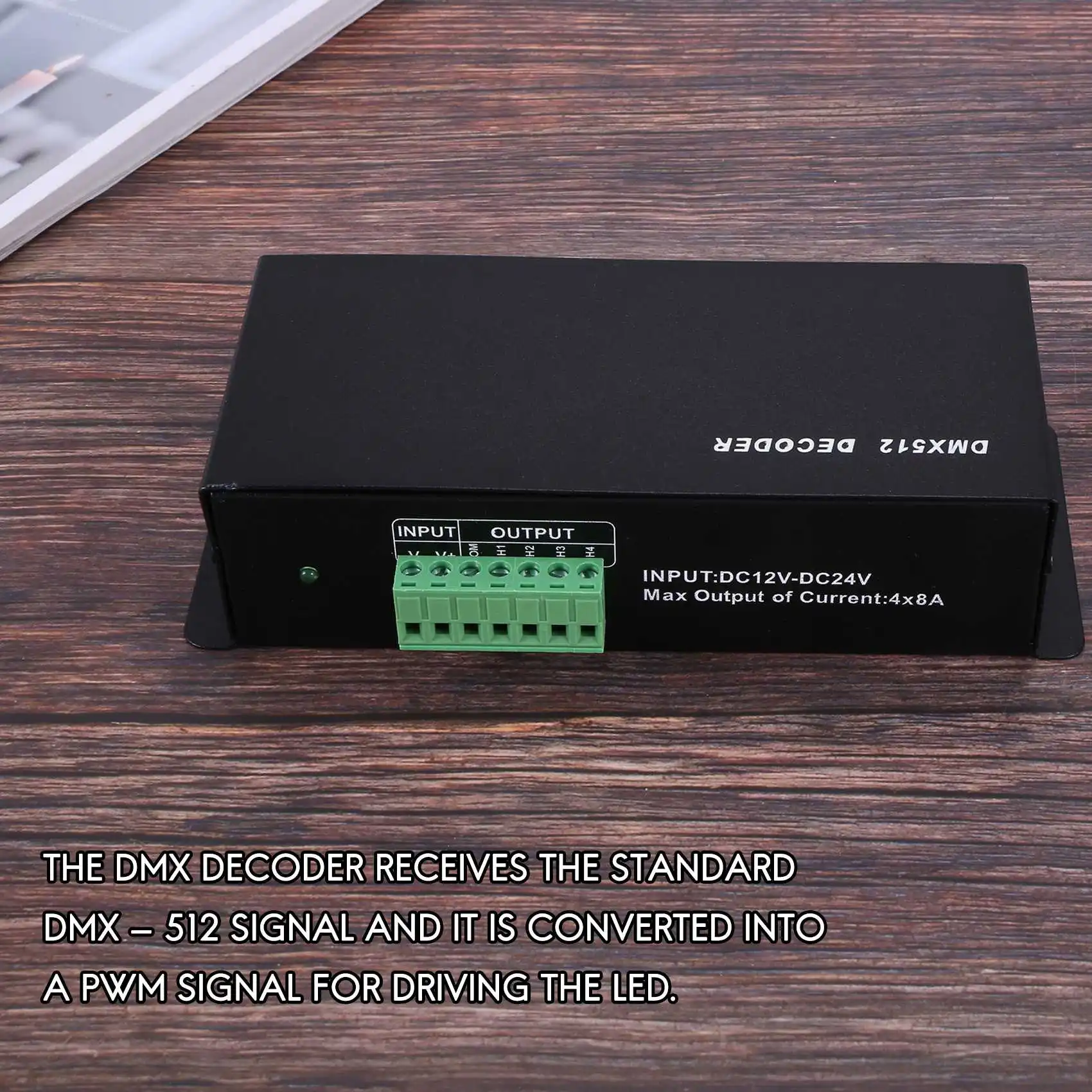 Декодер для DMX 512 4 канала x 8a фотоконтроллер 4-канальный драйвер RGBW фотолента DC 12V -