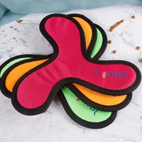 dog throwing toy triangular flying discs oxford cloth pet interactive dart puppy chew flying saucer bite resistant boomerang toy