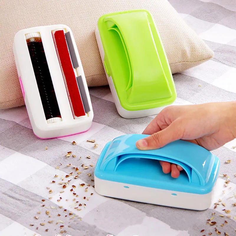 

Upgrade Double Roller Dusting Cleaning Brush Carpet Table Sofa Brush Cleaner Plastic Handheld Crumb Sweeper Dirt Cleaning Tool