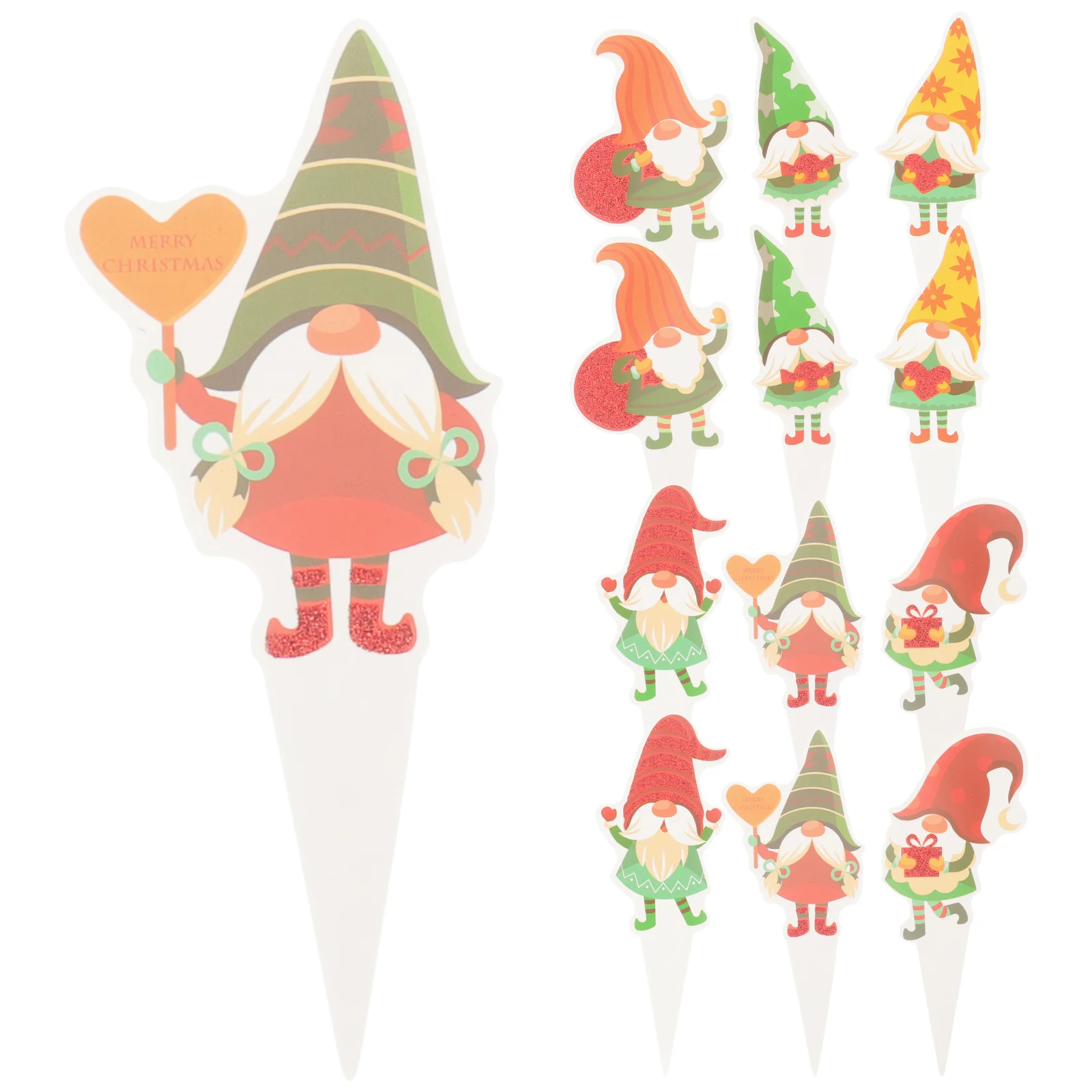 

Christmas Toppers Pick Cupcake Cakecakes Gnome Topper Dessert Holiday Decoration Picks Cocktail Fruit Insert Santa Cap Bakery