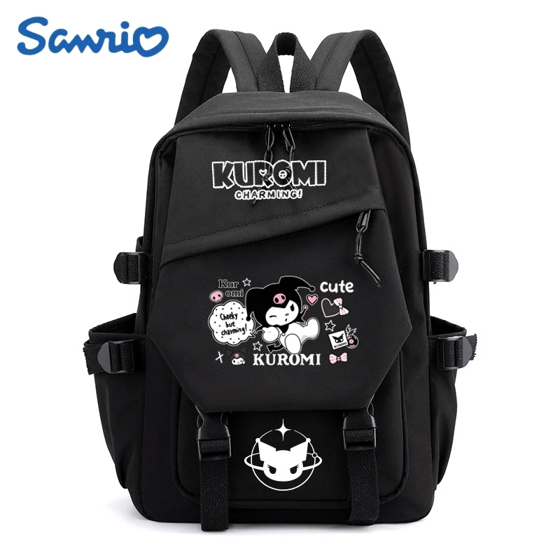 

Hot Sanrio Kuromi Bags College Style Backpacks Student High Capacity Schoolbag Luxury Design 2k Women Cute Shoulder Backpack