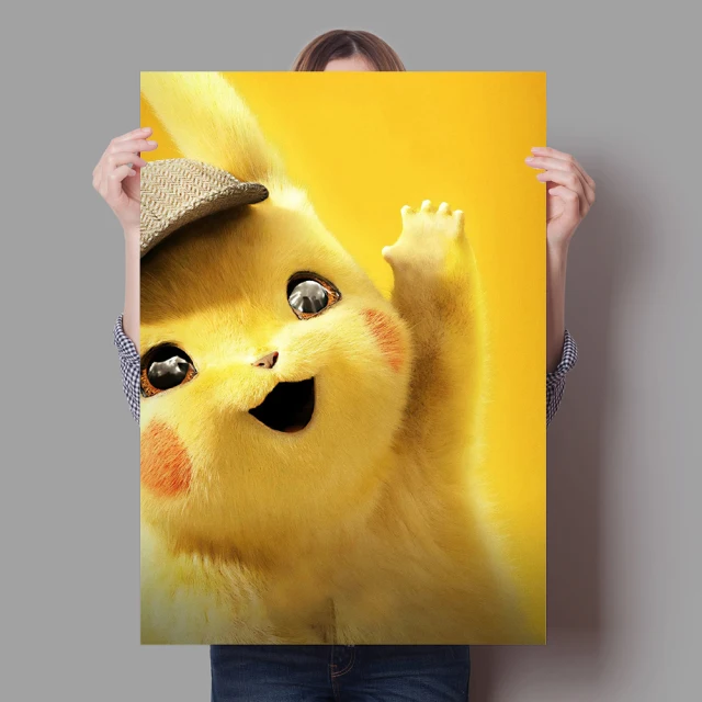 

Cute Elf Pokemon Pikachu Poster Classic Anime Canvas Painting Wall Art Posters and Prints for Living Room Bedroom Home Decor