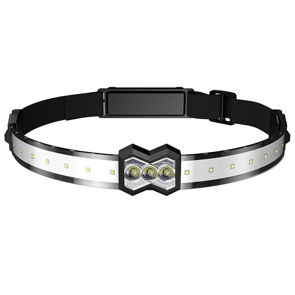 

Mini Rechargeable 3LED + COB Headlamp USB Charging Waterproof Outdoor Fishing Headlight Floodlight Camping Flashlight Head Light