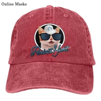 cool cat baseball cap for women adjustable classic vintage washed cotton breathable denim dad hat for men women gift