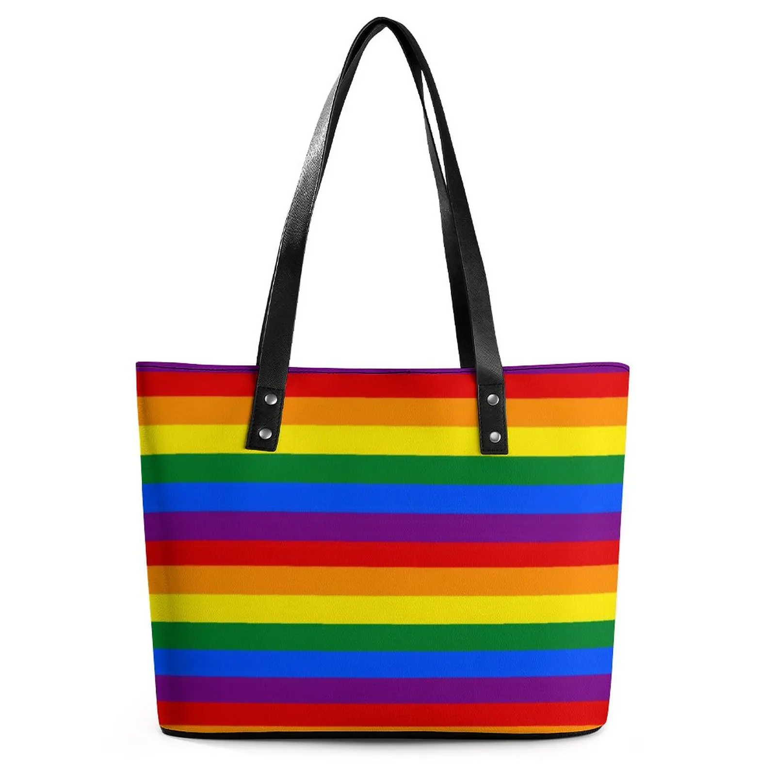 

Классические сумки с радужным принтом, пляжная сумка-тоут в цветную полоску, Женская милая сумка через плечо, индивидуальные сумки-шопперы ...