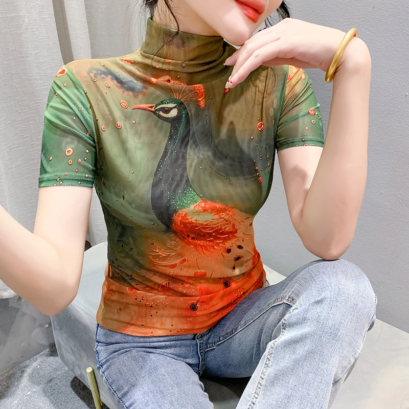 Уличная одежда в европейском стиле футболка для женщин модные топы с принтом