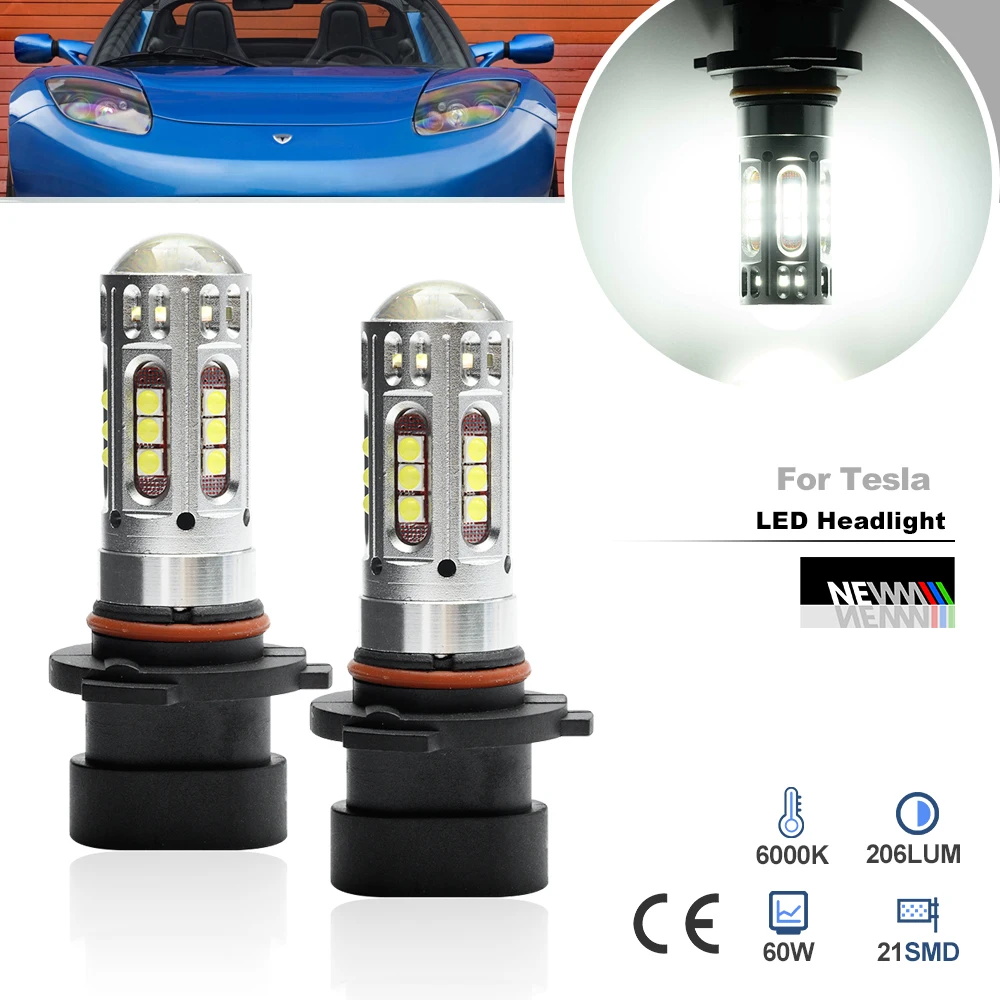 Для Tesla Roadster 2008 2009 2010 2011 2012 автомобильные передние светодиодные фары дальнего