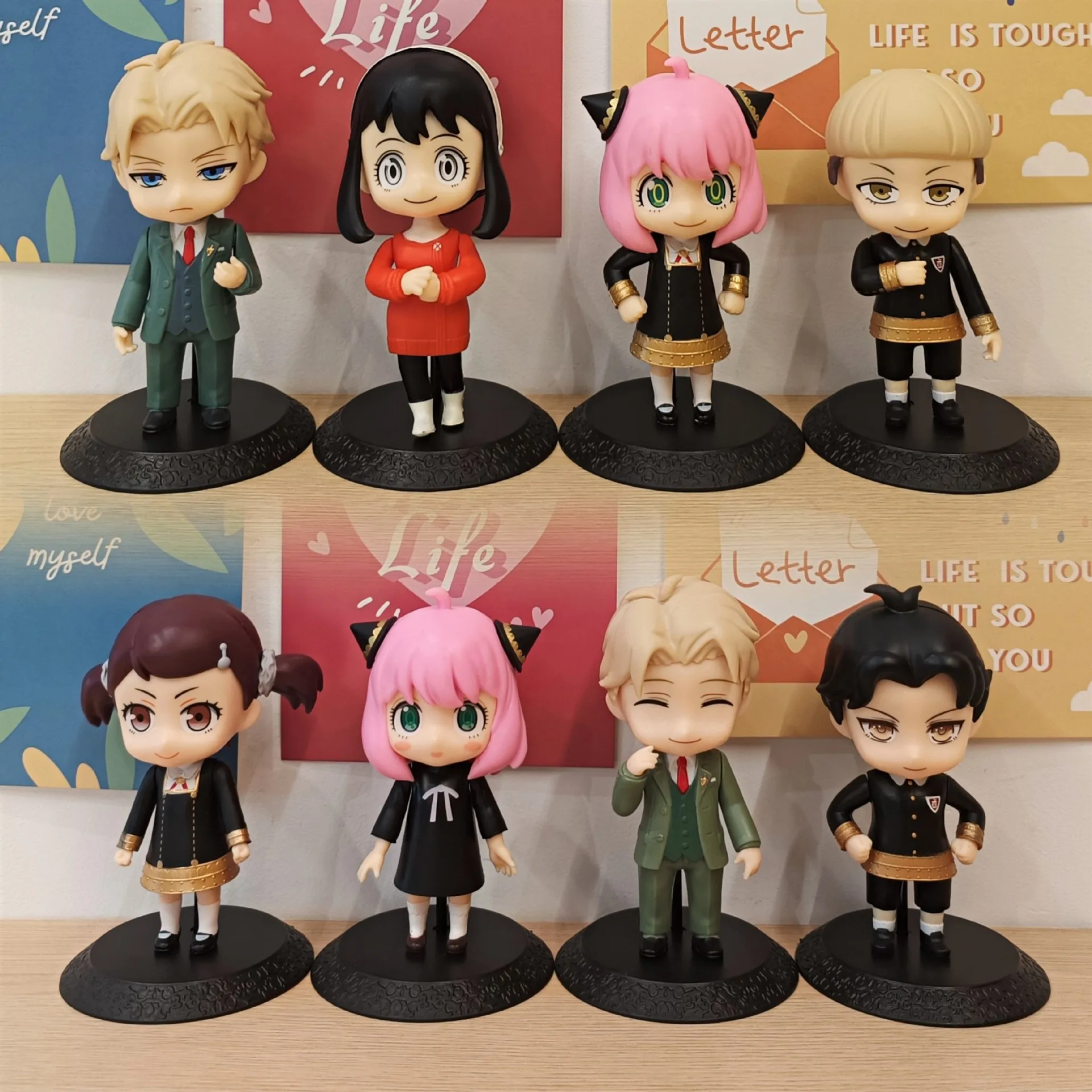 

8pcs Q Version SPY FAMILY Anime Figure Anya Twilight Figure Loid Forger Anya Forger Yor Toy Collectible Model Toys Kid Gift 10cm