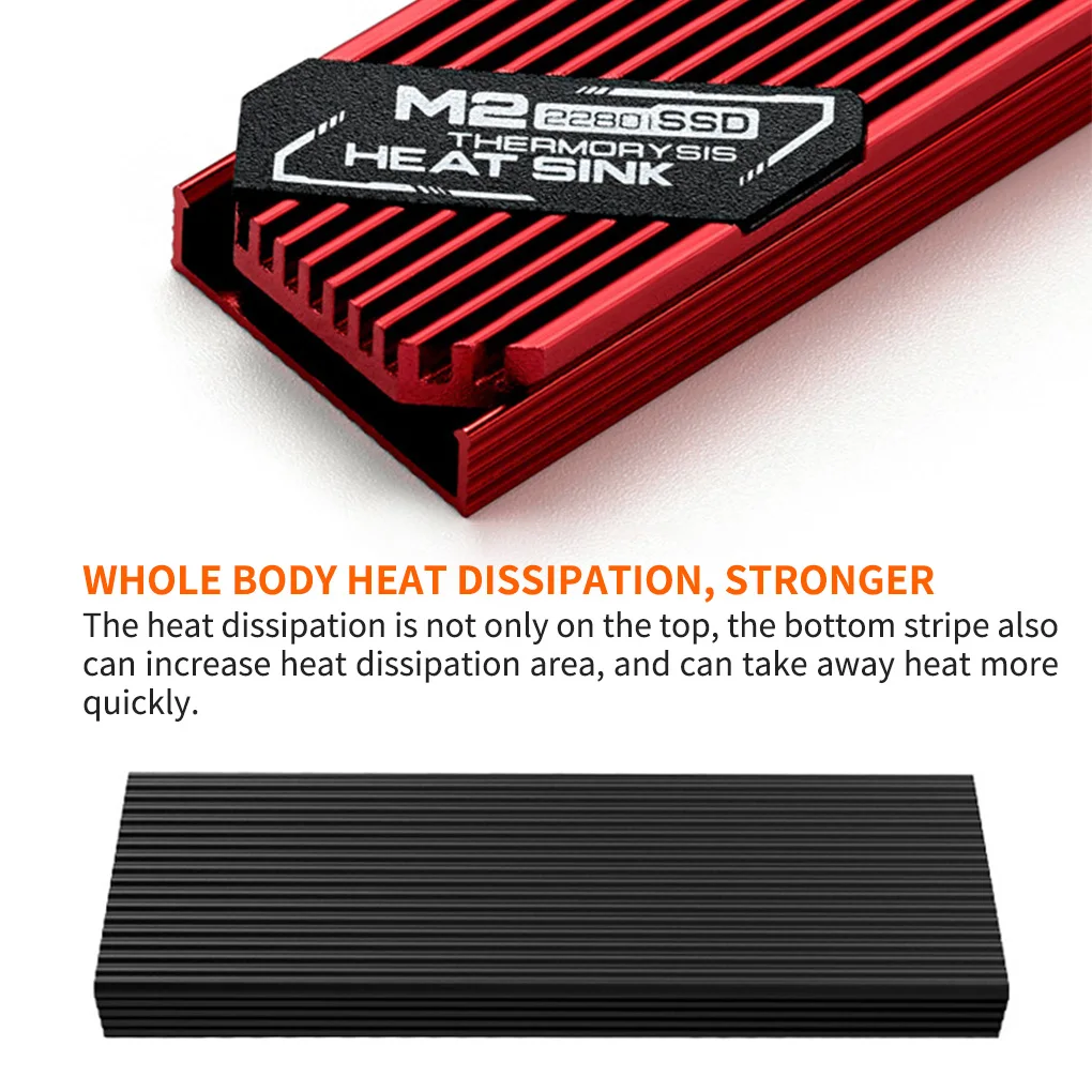 

Радиатор M 2 SSD NVMe, радиатор для жесткого диска M2 2280 SSD, алюминиевый радиатор с термопанелью для PCIe SATA M2 ssd PC, тепловой радиатор