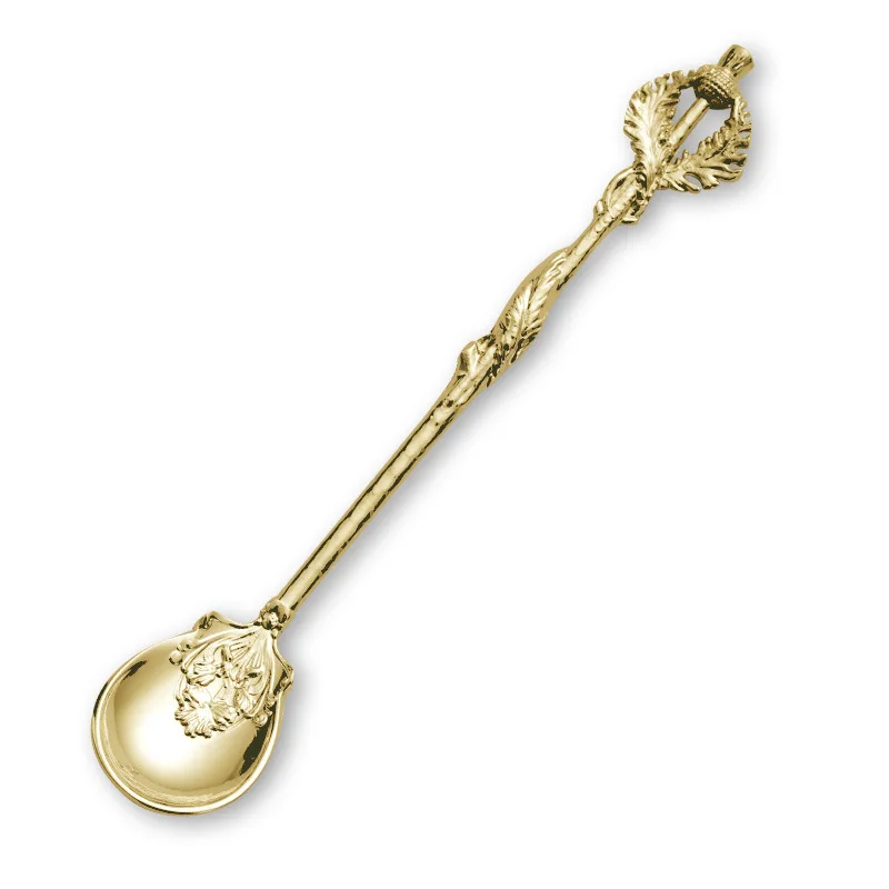 Кофейная ложка с листьями расторопши винтажная кофейная столовые приборы