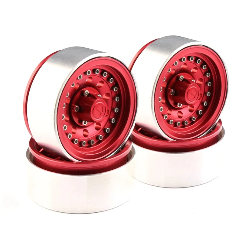 

4 шт. металлический 1,9 дюймовый Beadlock колесный обод ступицы колеса для 1/10 RC Гусеничный автомобиль Axial SCX10 90046 AXI03007 Traxxas TRX4 D90