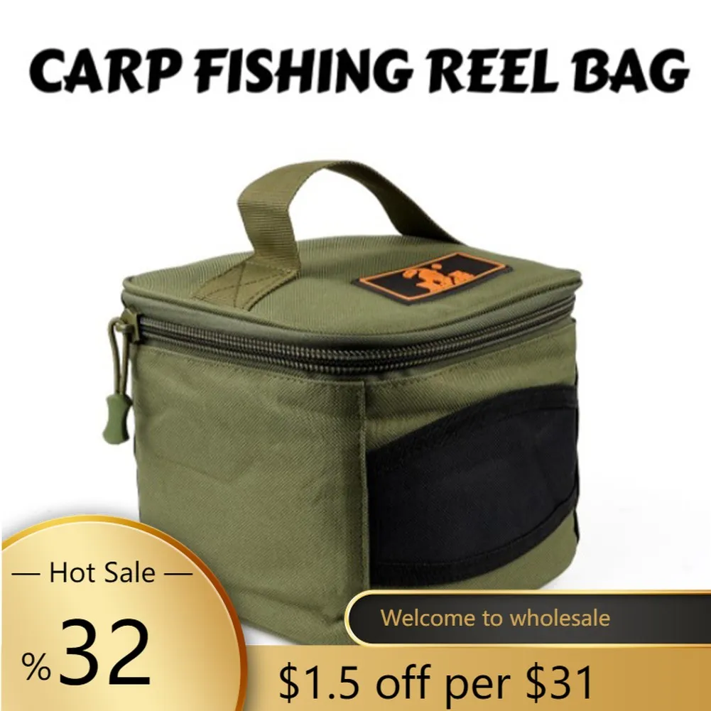

Multifunctional Fishing Reel Bag 20*18*15cm Waterproof Reel Oxford Cloth Bag Storage Case Bags Oxford Cloth Fishing Tackle