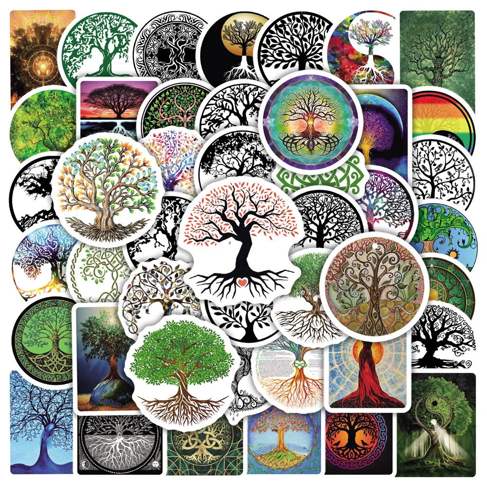 

10/30/50 pieces of new tree of life totem graffiti stickers bicycle computer notebook electric car water cup stickers stickers