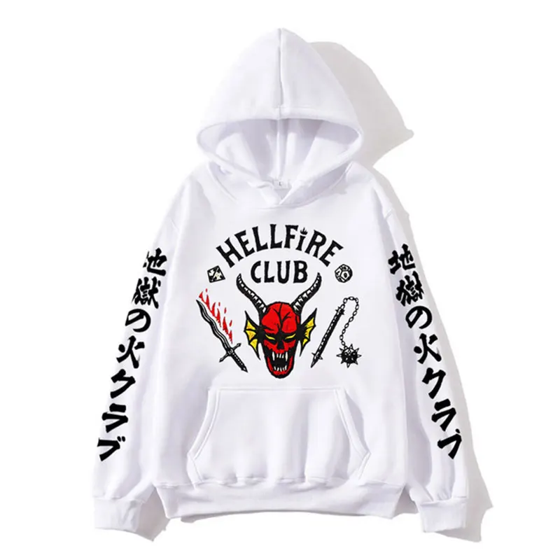 

Harajuku Eddie Munson Hoodie Female Clothing Cool Gothic Dark Hell Hooded Sweatshirts Men Women y2k Clothes Punk Long Sleeve