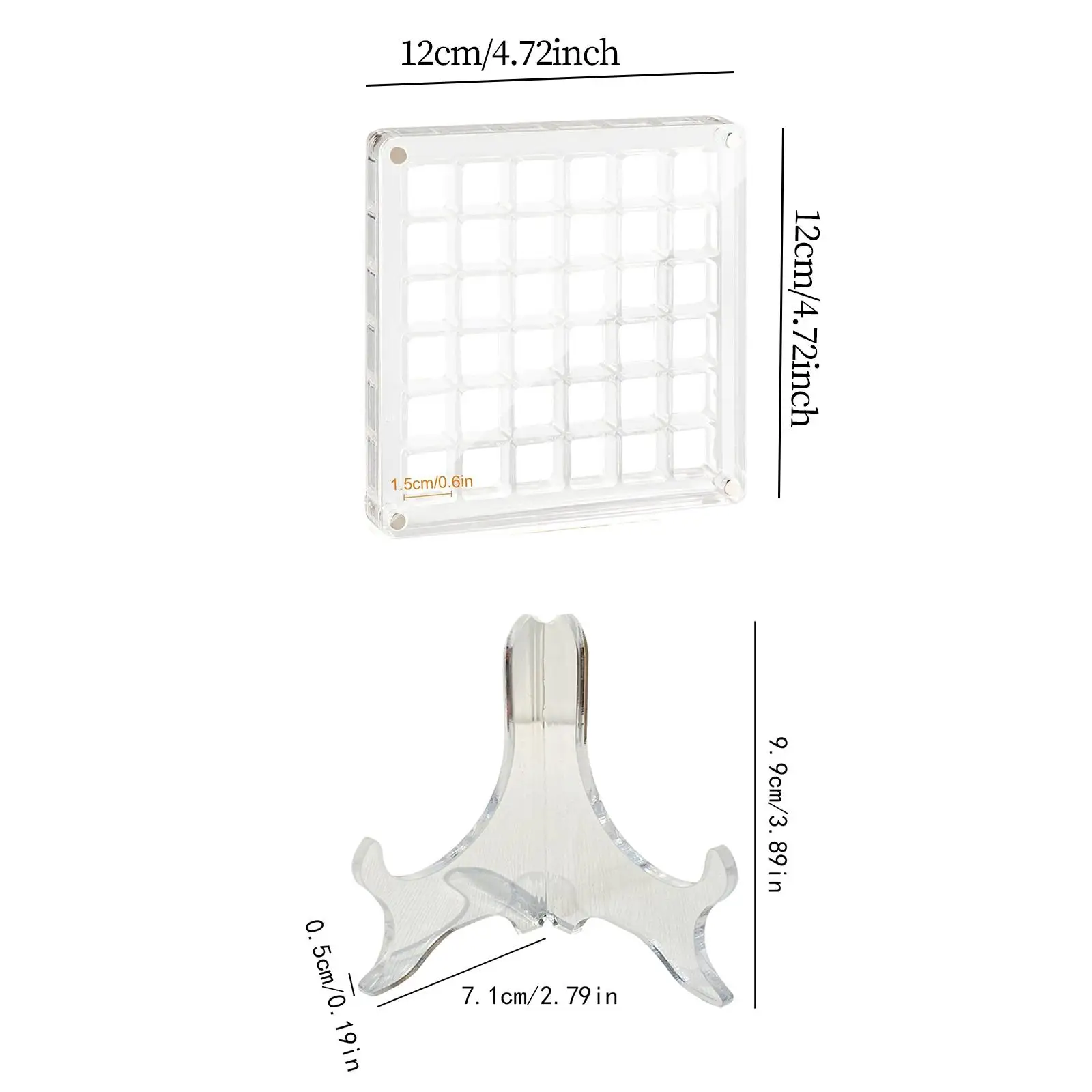 Акриловая коробка для хранения ювелирных изделий с подставкой декоративная