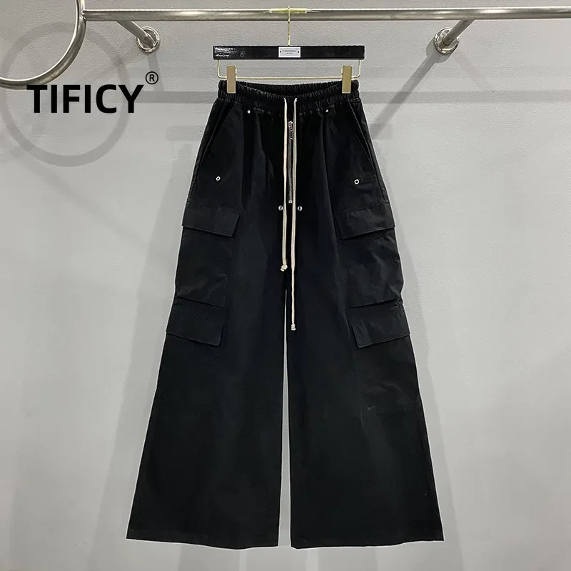 TIFICY High Street Хлопковые брюки Мужская новая рабочая одежда с большими карманами