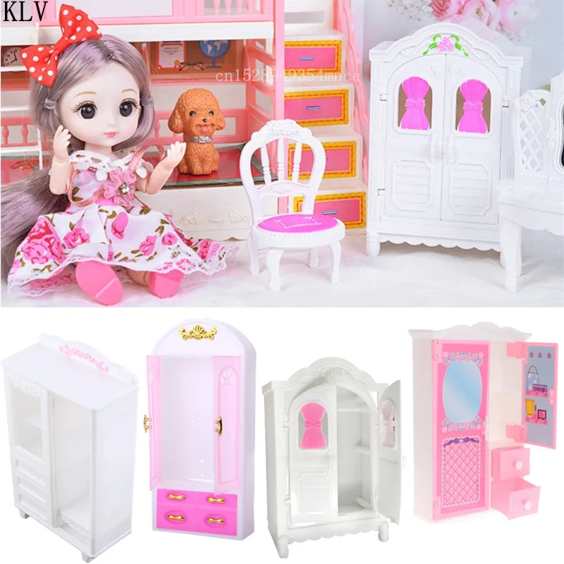 For Armoire Barbie Doll Accessories Furnitures Miniature Cab