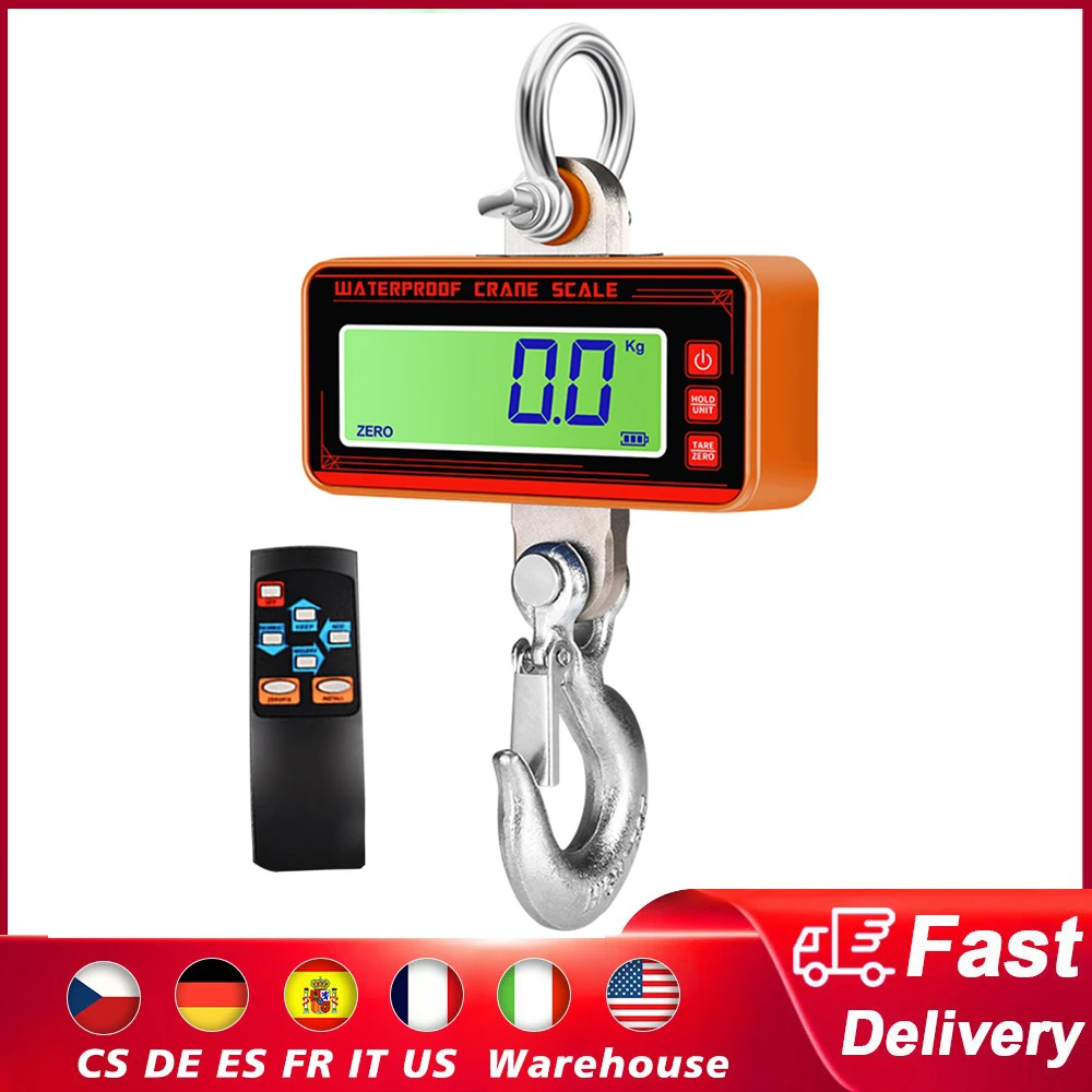 

1500kg/3000lb Digital Hanging Scale Waterproof Digital Crane Scale Industrial Heavy Duty Crane Scale with Remote Control