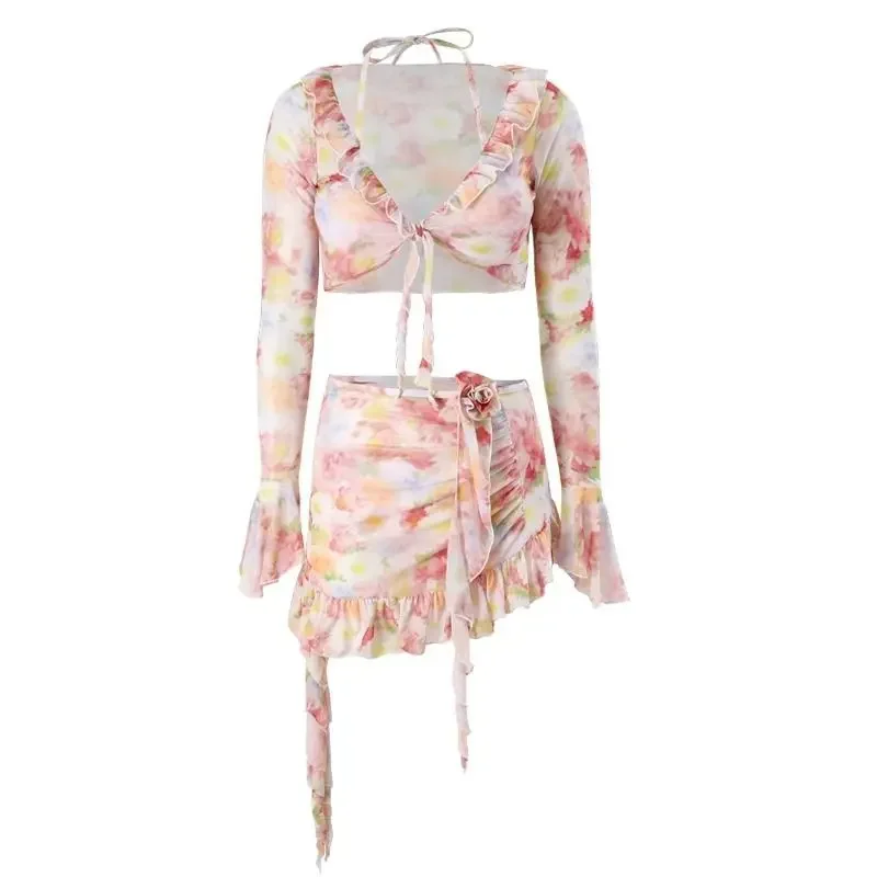 Y2k цельный купальник женский милый с принтом для девочек летние женские монокини